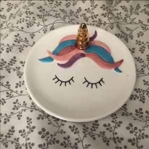 - Unicorn trinket jewelry tray